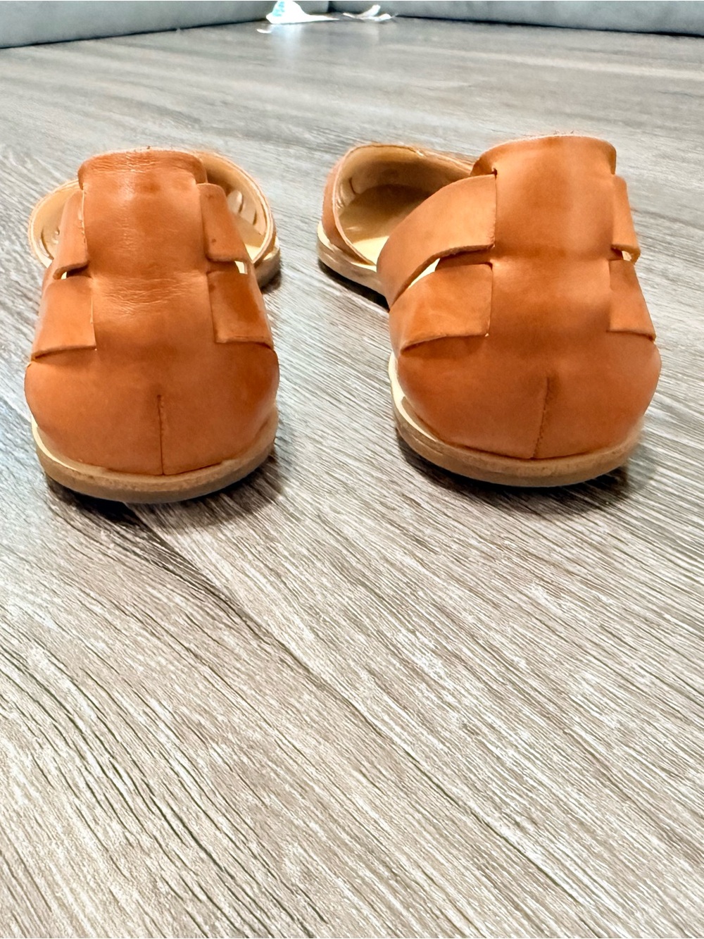 Vince Camuto Leather Woven D'Orsay Flats in Tan size 9 - Picture 5 of 7